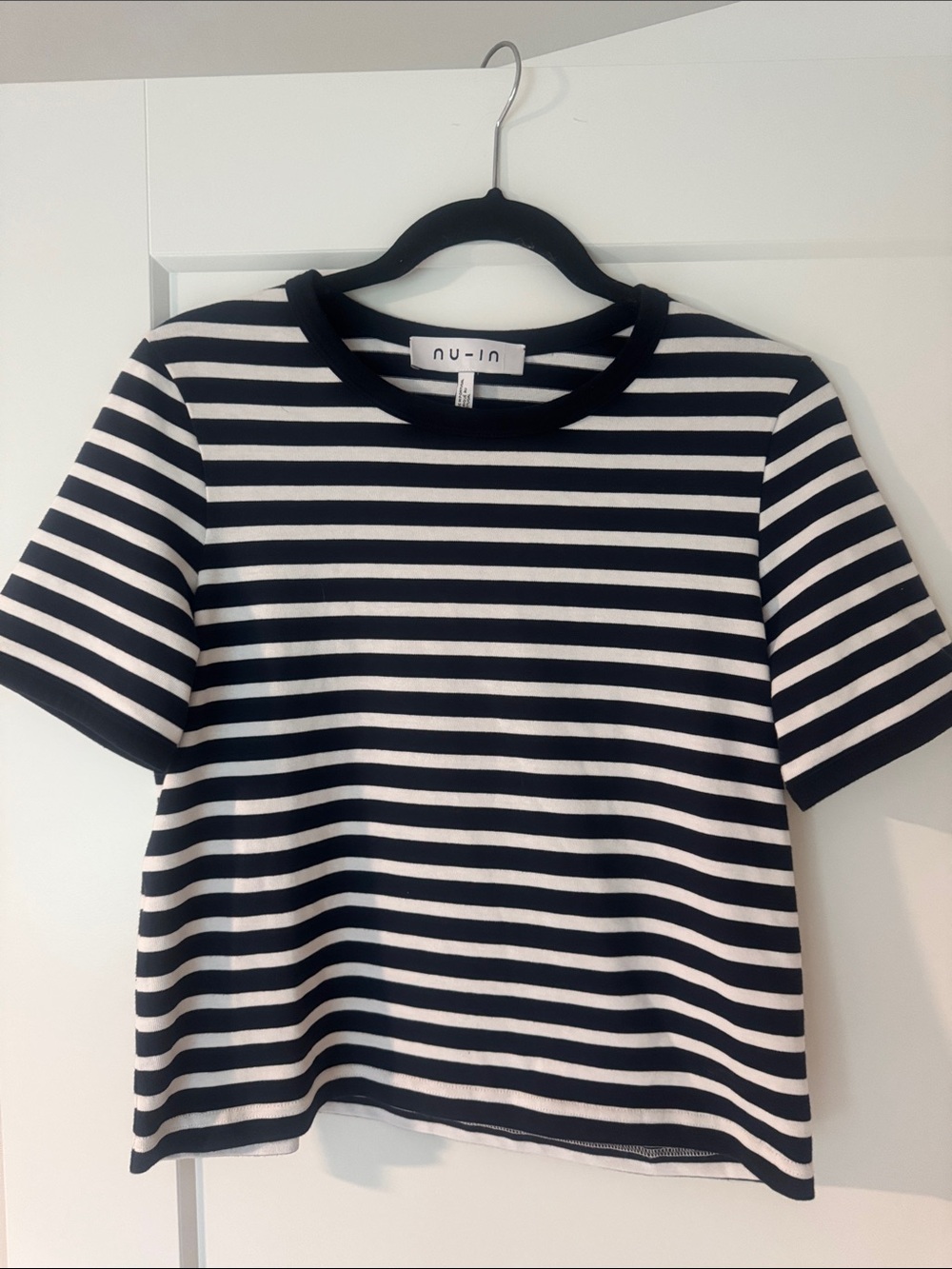 Black & White Quiet Luxury Striped Short Sleeve Tee